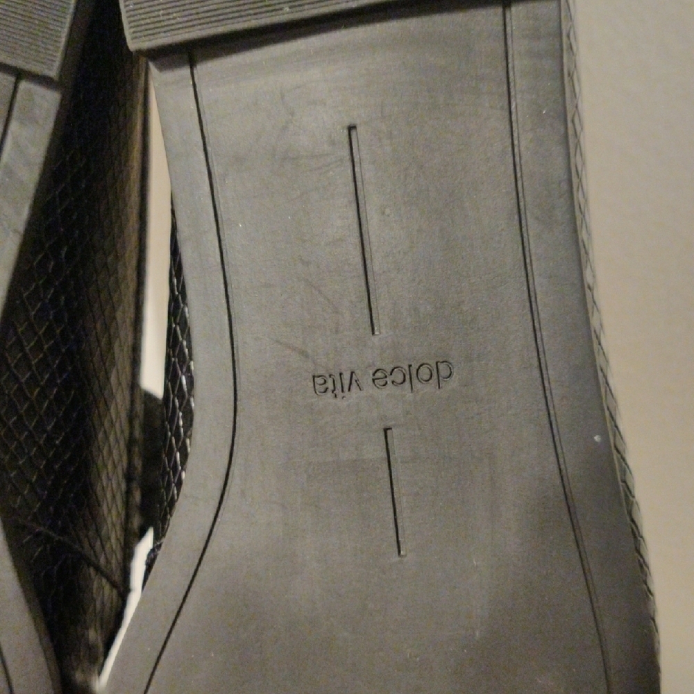 Dolce Vita Black Leather Slip-On Loafers - Picture 8 of 13